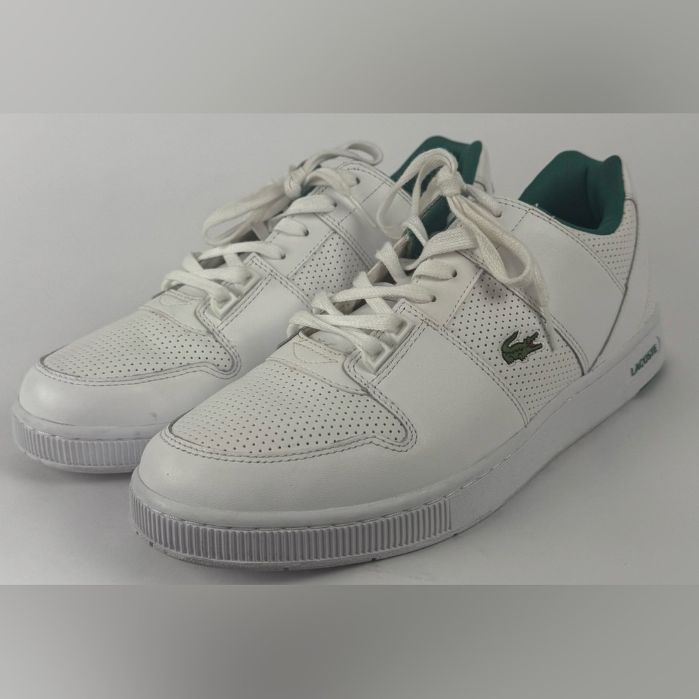 Lacoste Thrill 319 1 US SMA White Leather Sneakers Men’s Size 12 - Picture 2 of 12